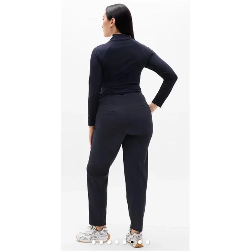 Athleta Endless High Rise Pants Navy Blue Stretch Pockets Women's Size‎ 14 - Picture 5 of 14